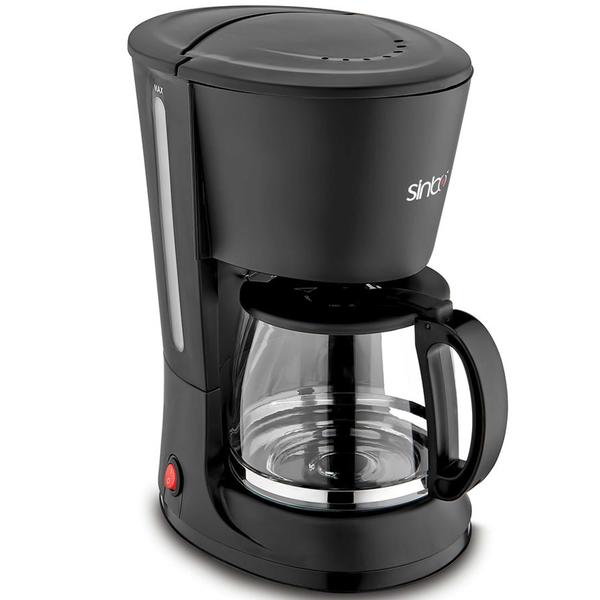 Sinbo 1,2 Lt. | Filterkaffeemachine | Kaffeemachine | Filterautomat | Kaffeeautomat | Glaskanne | Schwarz | 800 Watt | 12 Tassen | 21161