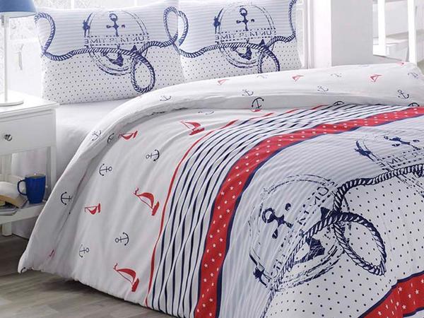 Capa Single Bedding Set Red White