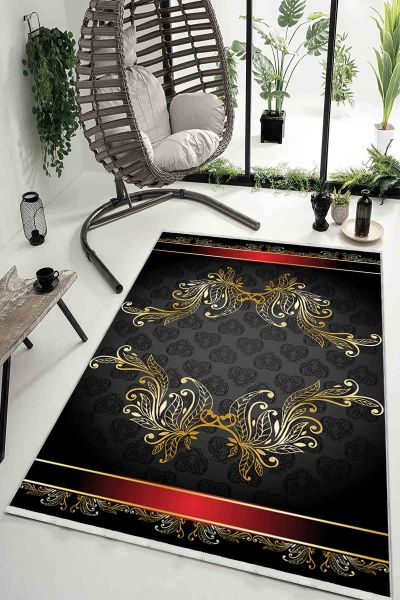 Birkilim Yıkanabilir Dekoratif Halı İpeksi Kaymaz Taban | MLN-IP-HK-017