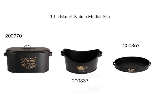 Bayev 3-Piece Kitchen Set with Bread Box