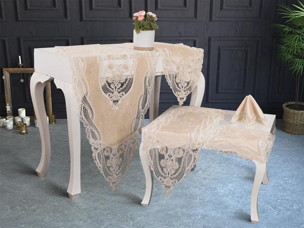 Gonca Kadife Salon Takımı 5 Parça