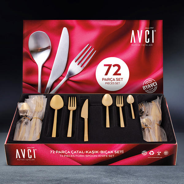 Klas Mat Gold 72 Parça Çatal Kaşık Bıçak Takımı
