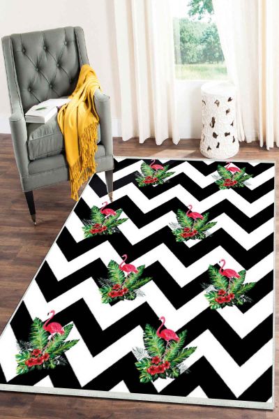 Birkilim Yıkanabilir Dekoratif Halı İpeksi Kaymaz Taban | MLN-IP-SD-121