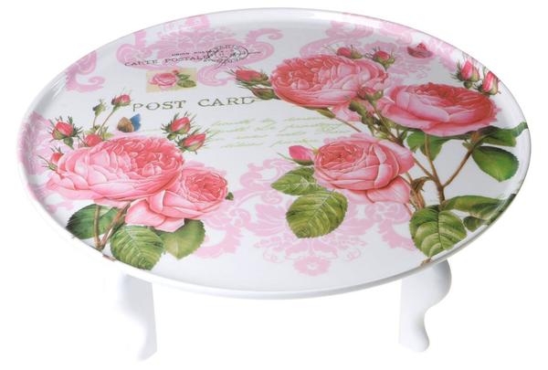 Yer Sofrası Gül Desenli Pembe