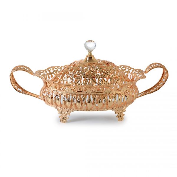 İpek| Aynalı Oval Kesim Altın Şekerlik