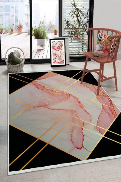 Birkilim Yıkanabilir Dekoratif Halı İpeksi Kaymaz Taban | MLN-IP-HS-235