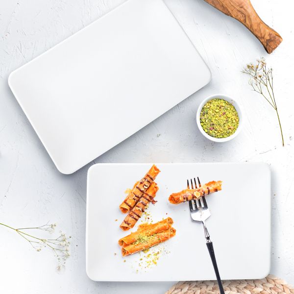 Assiette Bateau Siera Blanc Mat 31 Cm 2 Pièces | céramique