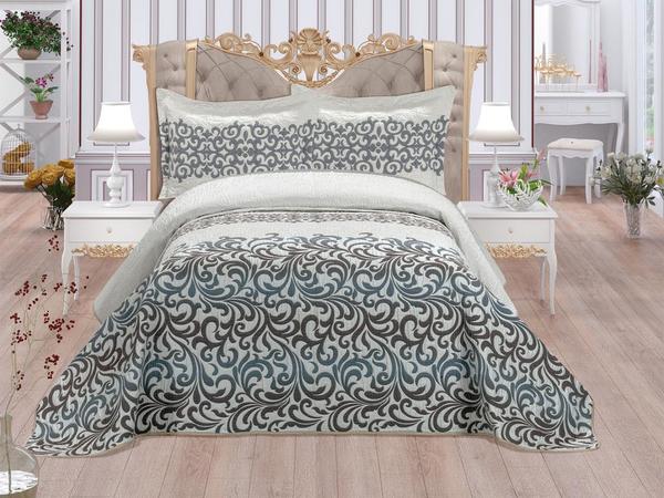 Aysu Çift Kişilik Yatak Örtüsü Antrasit