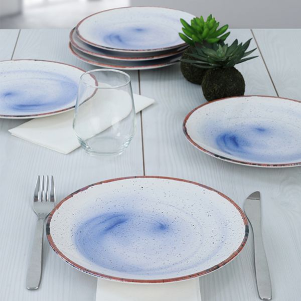 Watery Pasta Tabağı 20 Cm 6 Adet - 19782 | Keramika