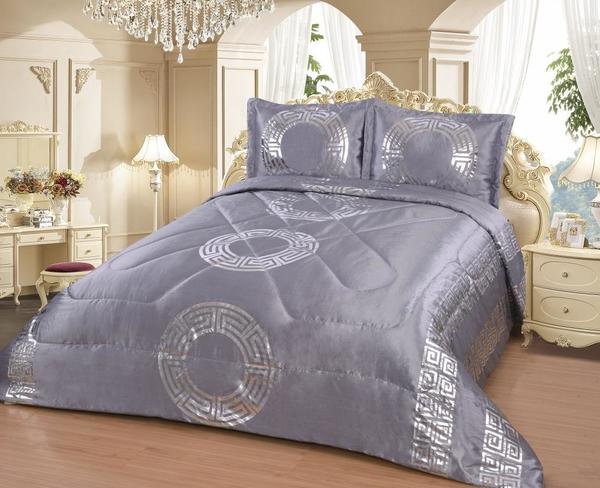 Dematex Saten Yatak Örtüsü Seti Sultan Gri