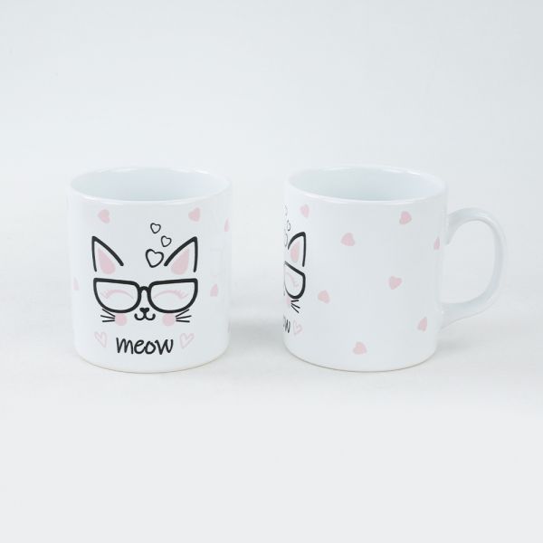 Kitty Meow Kupa 9 Cm 2 Adet | Keramika