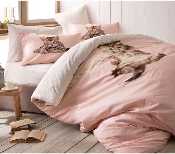 Tac Ranforce Bettwäschen Set Cat Rosa