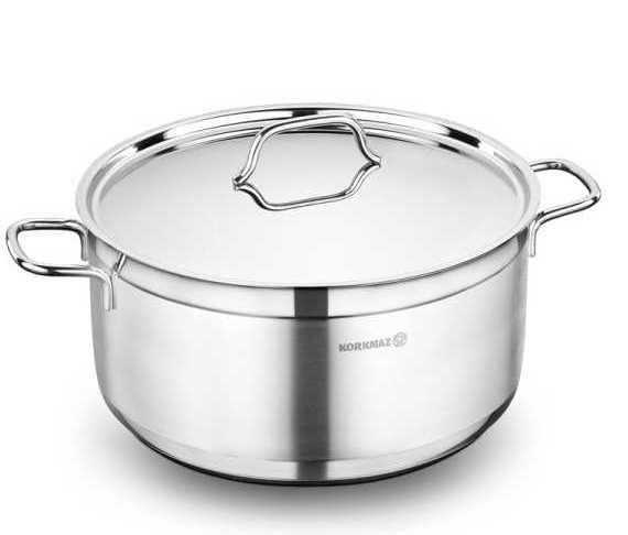 Korkmaz Alfa Casserole Çelik Tencere | 18 cm | İndüksiyonlu | A1017