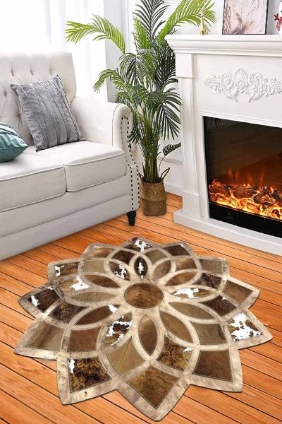 Birkilim Yuvarlak Yıkanabilir Dekoratif Halı İpeksi Kaymaz Taban | MLN-IP-HT-1232