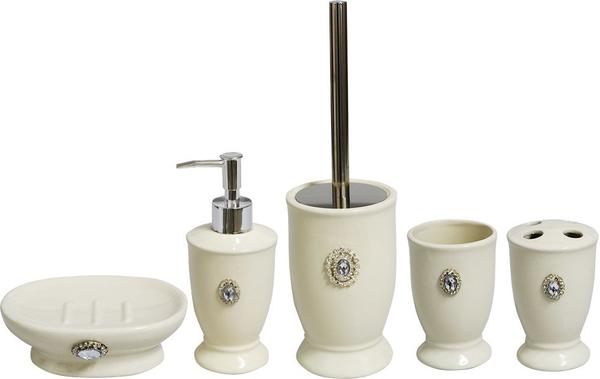 Duygu 5 Parça Banyo - WC Seti - Krem