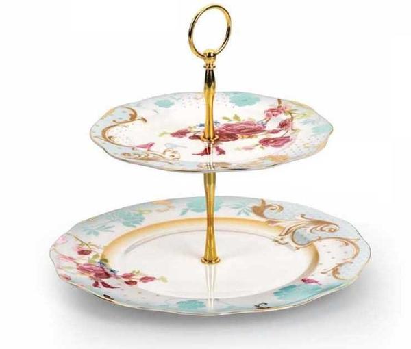 Korkmaz Flora 2 Katlı Kurabiyelik Porselen | A8534-1