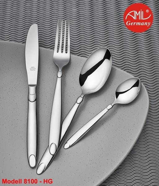 Amil Çantalı 72 Parça Çatal Kaşık Bıçak Seti 12 Kişilik | Kaliteli Paslanmaz Çelik | 8100