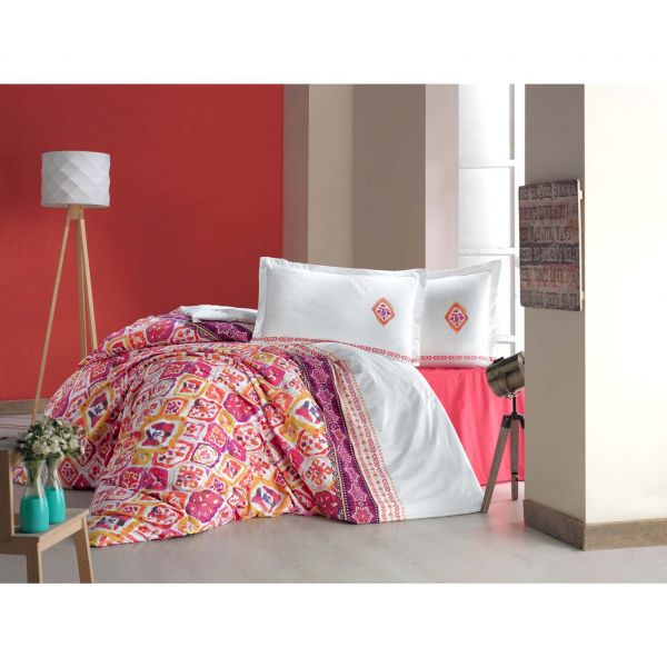 Klassisches Ranforce La Bamba v1 Bettbezug-Set für Einzelbett, rot