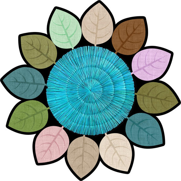 Kozzy Home Tapis rond à base de cuir lavable 6428 100x100