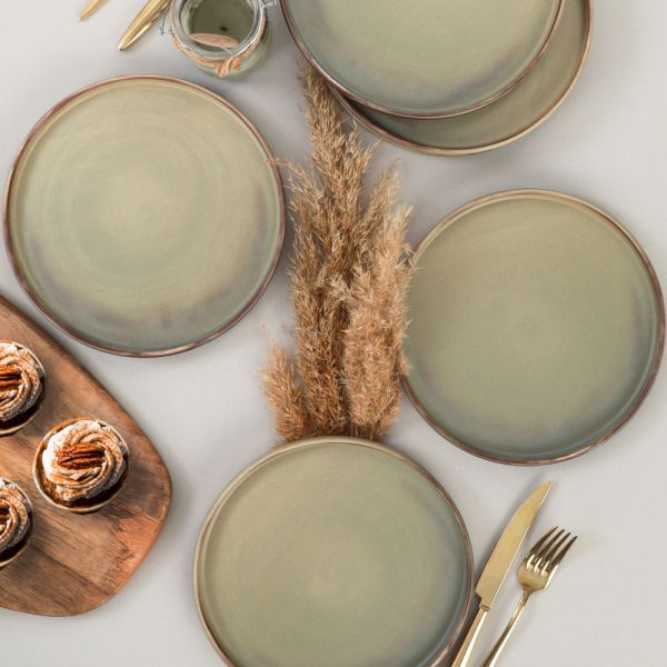 Ground Stackable Pasta Tabağı 21 Cm 6 Adet | Keramika