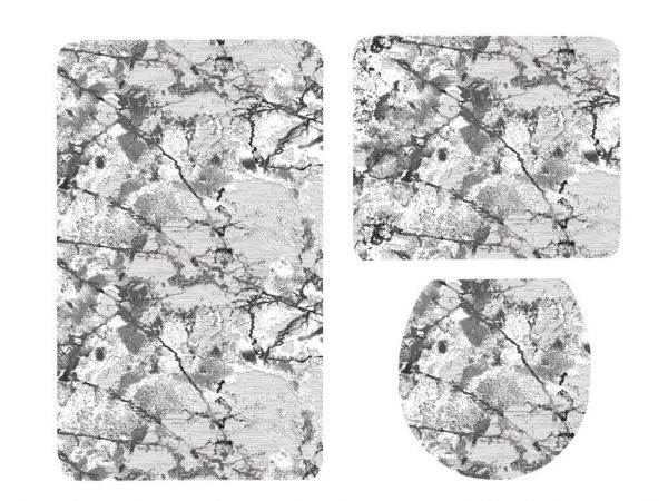 Dowry Diyari 3 Piece WC Pan Set Deloris Grey