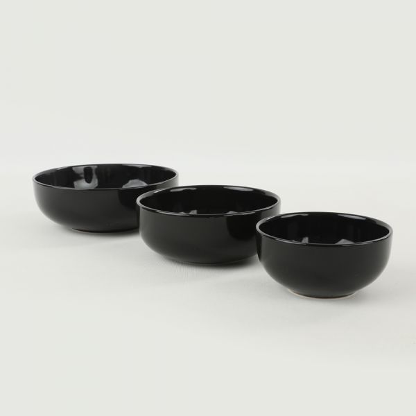 Noir Nordic/Kera/Cloud Salad/Cookie Set 3 Pcs | céramique