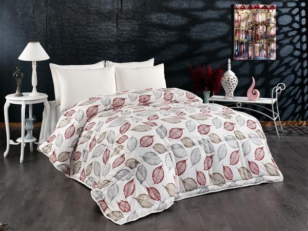 Belenay Çift Kişilik Kadife Yorgan - Garden Bordo