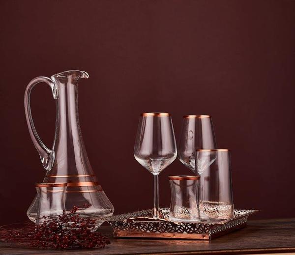 Neva Bakır Premium Mentol Sofra Seti | Cam | 12 Kişilik | N2688