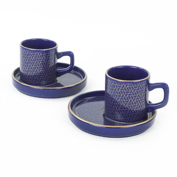 Dora Kobalt Kahve Fincan Takımı 4 Parça 2 Kişilik | Keramika