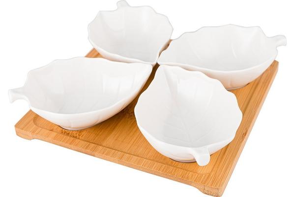 Hayal | Kase Seti | 5 Parça | Fine Porselen | Bambu | By-alz-p180183