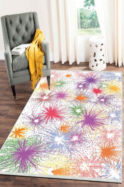 Birkilim Yıkanabilir Dekoratif Halı İpeksi Kaymaz Taban | MLN-IP-SD-119