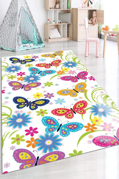 Birkilim Yıkanabilir Dekoratif Halı İpeksi Kaymaz Taban | MLN-IP-HP-650