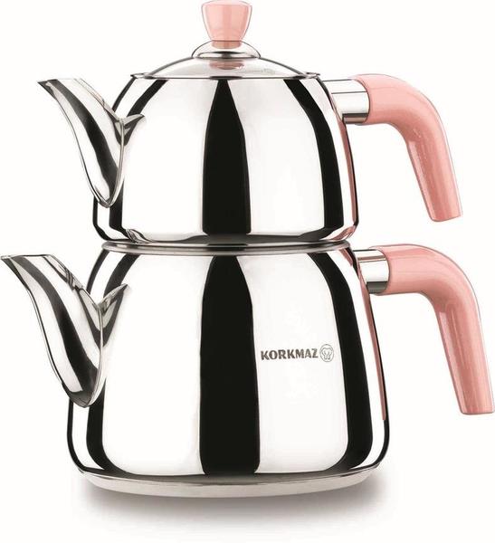 Korkmaz Manolya Çaydanlık Paslanmaz Çelik 3 Litre | İndüksiyon | A077