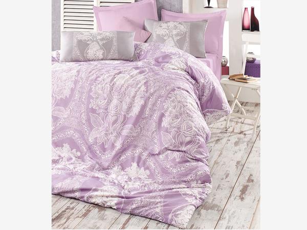 Madam Lili 100% Cotton Double Duvet Cover Set Lila | Best Class