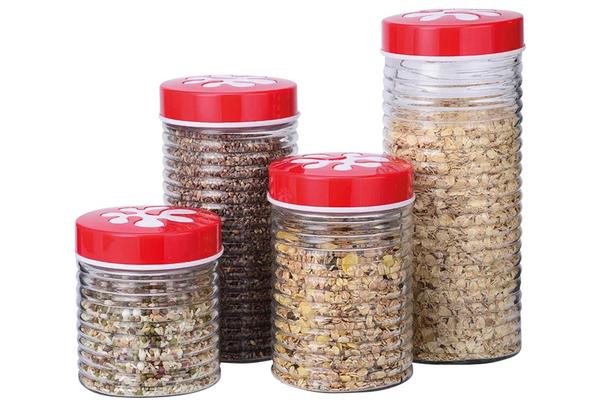 Schäfer Kavanoz Seti 4 Parça Kar Tanesi Kırmızı