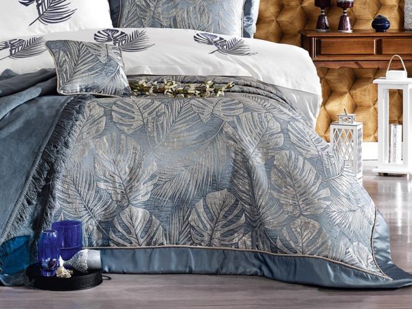 Çeyizdiyarı Tropikal 11 Parça Çeyiz Paketi Duman Mavisi