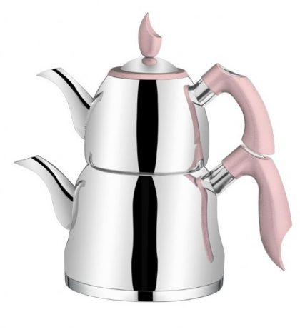 Taç Eliza Çaydanlık | Pembe | Paslanmaz Çelik | TAC-5883