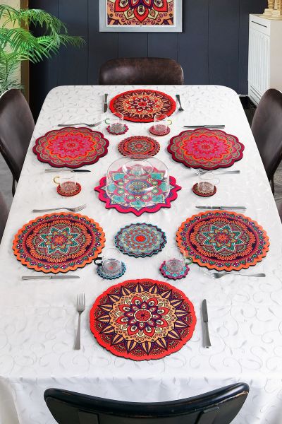 Queen's Kitchen | 22 Parça 6 Kişilik Çini Desenli Sofra Takımı