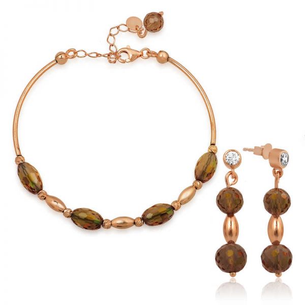 Gümüş Zultanit Taşlı Bayan Set