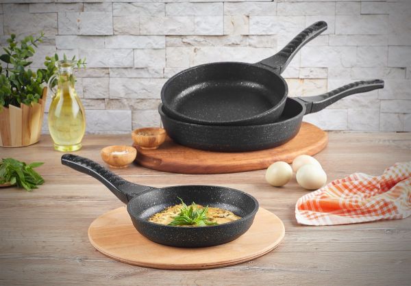 Black Enza Döküm 3 Lü Tava Seti