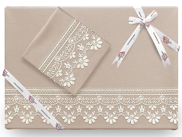 طقم غطاء لحاف فرنسي سادة من Efsun كابتشينو