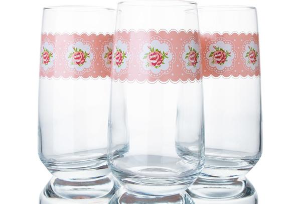 Lav 3'lü Mona Su Bardağı | 480cc | Pembe | Lal376-sb2610ad