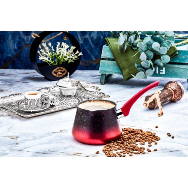 Öz Life | Rodi Kırmızı Granit Tekli Cezve No:9