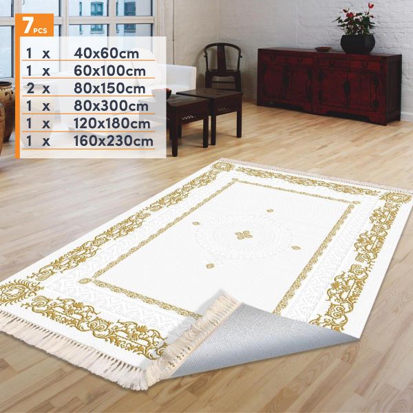 Birkilim 7 Waschbares Teppichset | MLN-HK112-1-KMP