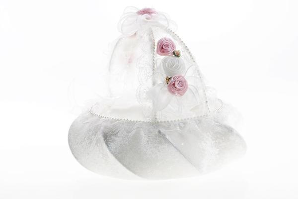 Bayimpex düğün çiçek sepeti Agnes Beyaz 2 adet