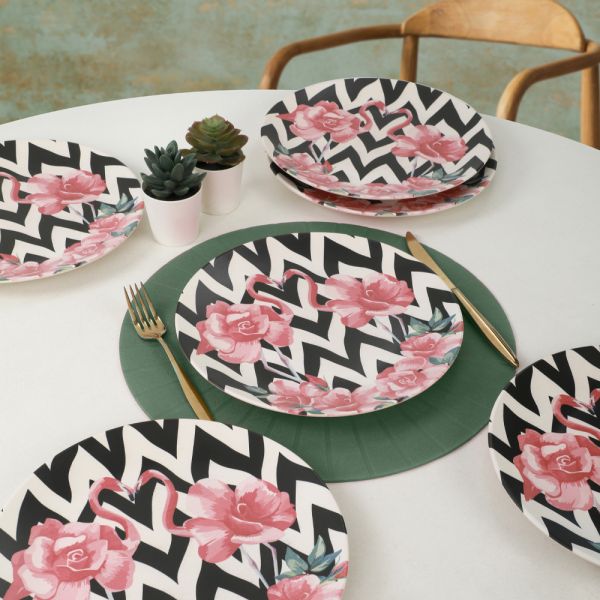 Flamingo Serving Plate 26 Cm 6 Pieces - 18310 | ceramics