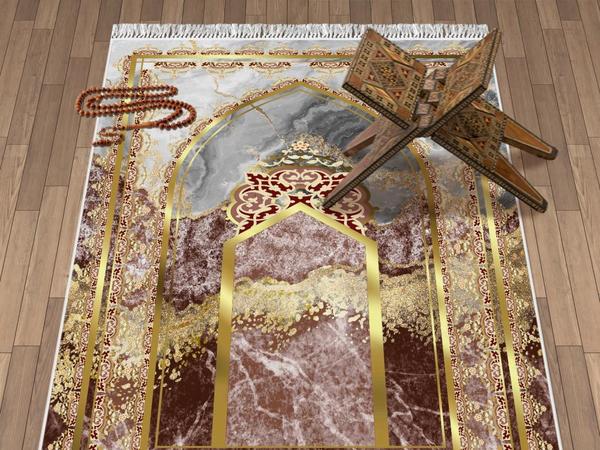 Uhud Kadife Seccade Kahve