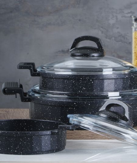 Acar Mutfak | Cast Prestige Siyah Döküm Sahan Set 3 Parça