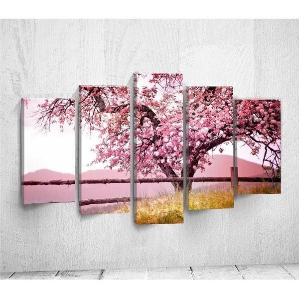 5 Parça Tablo - Kiraz Ağacı