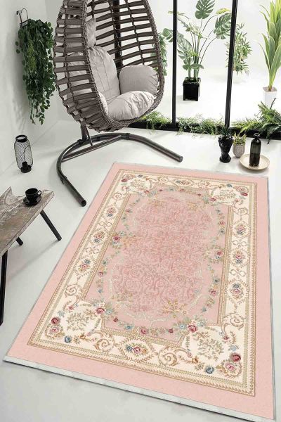 Birkilim Yıkanabilir Dekoratif Halı İpeksi Kaymaz Taban | MLN-IP-HK-014